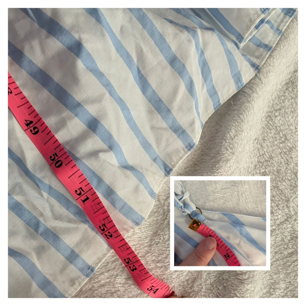 ASOS Striped White Blue Maxi Dress - Size 12 - Picture 6 of 11